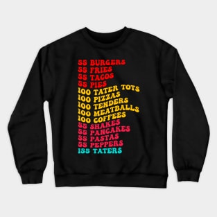 Groovy Vintage 55 Burgers 55 Fries I Think You Should Leave Crewneck Sweatshirt